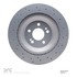 624-63113 by DYNAMIC FRICTION COMPANY - GEOSPEC Coated Rotor - Drilled