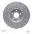 624-63121 by DYNAMIC FRICTION COMPANY - GEOSPEC Coated Rotor - Drilled