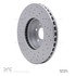 624-63119 by DYNAMIC FRICTION COMPANY - GEOSPEC Coated Rotor - Drilled