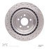 624-63140 by DYNAMIC FRICTION COMPANY - GEOSPEC Coated Rotor - Drilled