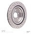 624-63140 by DYNAMIC FRICTION COMPANY - GEOSPEC Coated Rotor - Drilled