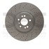 624-63145 by DYNAMIC FRICTION COMPANY - GEOSPEC Coated Rotor - Drilled