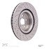 624-75026 by DYNAMIC FRICTION COMPANY - GEOSPEC Coated Rotor - Drilled