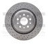 624-79008 by DYNAMIC FRICTION COMPANY - GEOSPEC Coated Rotor - Drilled