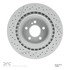 630-63092 by DYNAMIC FRICTION COMPANY - Disc Brake Rotor - Drilled and Slotted