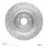 630-63094 by DYNAMIC FRICTION COMPANY - Disc Brake Rotor - Drilled and Slotted