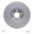 620-63054 by DYNAMIC FRICTION COMPANY - Disc Brake Rotor - Drilled