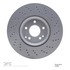 620-63070 by DYNAMIC FRICTION COMPANY - Disc Brake Rotor - Drilled