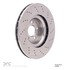 620-63098 by DYNAMIC FRICTION COMPANY - Disc Brake Rotor - Drilled