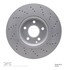 620-63121 by DYNAMIC FRICTION COMPANY - Disc Brake Rotor - Drilled