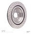 620-63149 by DYNAMIC FRICTION COMPANY - Disc Brake Rotor - Drilled