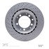 624-02014D by DYNAMIC FRICTION COMPANY - GEOSPEC Coated Rotor - Drilled