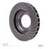 624-02013D by DYNAMIC FRICTION COMPANY - GEOSPEC Coated Rotor - Drilled