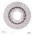 624-02025D by DYNAMIC FRICTION COMPANY - GEOSPEC Coated Rotor - Drilled