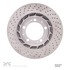 624-02026D by DYNAMIC FRICTION COMPANY - GEOSPEC Coated Rotor - Drilled