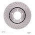 624-02032D by DYNAMIC FRICTION COMPANY - GEOSPEC Coated Rotor - Drilled