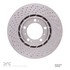 624-02033D by DYNAMIC FRICTION COMPANY - GEOSPEC Coated Rotor - Drilled