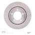 624-02034 by DYNAMIC FRICTION COMPANY - GEOSPEC Coated Rotor - Drilled