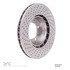 624-02033D by DYNAMIC FRICTION COMPANY - GEOSPEC Coated Rotor - Drilled