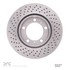 624-02042D by DYNAMIC FRICTION COMPANY - GEOSPEC Coated Rotor - Drilled