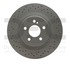 634-63092 by DYNAMIC FRICTION COMPANY - GEOSPEC Coated Rotor - Drilled and Slotted