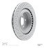 634-63092 by DYNAMIC FRICTION COMPANY - GEOSPEC Coated Rotor - Drilled and Slotted