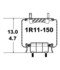 1R11-150 by CONTINENTAL AG - [FORMERLY GOODYEAR] Air Spring Rolling Lobe