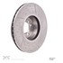 640-31108 by DYNAMIC FRICTION COMPANY - Disc Brake Rotor - Dimpled and Slotted