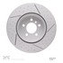 640-31114 by DYNAMIC FRICTION COMPANY - Disc Brake Rotor - Dimpled and Slotted