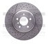 640-31114 by DYNAMIC FRICTION COMPANY - Disc Brake Rotor - Dimpled and Slotted