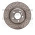 640-31113 by DYNAMIC FRICTION COMPANY - Disc Brake Rotor - Dimpled and Slotted