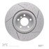 644-31113 by DYNAMIC FRICTION COMPANY - GEOSPEC Coated Rotor - Dimpled and Slotted
