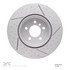 644-31114 by DYNAMIC FRICTION COMPANY - GEOSPEC Coated Rotor - Dimpled and Slotted