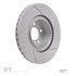 644-31113 by DYNAMIC FRICTION COMPANY - GEOSPEC Coated Rotor - Dimpled and Slotted