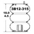 3B12-315 by CONTINENTAL AG - [FORMERLY GOODYEAR] Air Spring Bellows