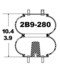 2B9-280 by CONTINENTAL AG - [FORMERLY GOODYEAR] Air Spring Bellows