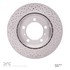 920-02044 by DYNAMIC FRICTION COMPANY - Hi-Carbon Alloy Rotor - Drilled