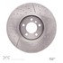 940-31108 by DYNAMIC FRICTION COMPANY - Hi-Carbon Alloy Rotor - Dimpled and Slotted
