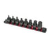 3640 by SUNEX TOOLS - 8 Pc. 3/8" Drive Stubby Triple Square Impact  Bit Socket Set