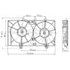 Global Parts Distributors 2811540 Engine Cooling Fan Assembly gpd Electric Cooling Fan 2811540