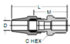 A68-8-6 by POWER PRODUCTS - Air Brake Male Connector, Brass, 1/2 x 3/8, with Threaded Seal, for Copper Tubing