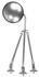60111 by CHAM-CAL - Heavy Duty Tripod Fender Assembly with 8.5" Convex Mirror, Stainless Steel