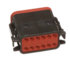 DT06-12SB by DEUTSCH ELECTRIC - DT06-12SB-P012 - DT Series - 12 Socket Plug - B Key, Enhanced Seal Retention, Black