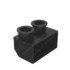 23-13303-610 by FREIGHTLINER - Back Shell - Strain Relief, Black, 90 Degree, 50 Cavity