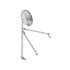 A22-66555-000 by FREIGHTLINER - Hood Mirror - Stainless Steel, 3-Bolt, 3/8-16" Thread, Tripod Mounted