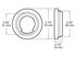 146-18 by PETERSON LIGHTING - Grommet - 2 in Inner Diameter, Open-Back Grommet