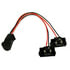 Peterson Lighting 421-491Y Brake / Tail / Turn Signal Light Plug Plug, Y-Adapter Female PL3 To Two Right Angle PL3 10.5",