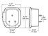 442 by PETERSON LIGHTING - 442 Universal Three-Stud Combination Tail Light - without License Light