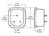 445 by PETERSON LIGHTING - 445 Universal Three-Stud Combination Tail Light - with License Light