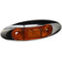 168XA-MV by PETERSON LIGHTING - LED Marker/ Clearance, Oblong, w/ Chrome Bezel, 3.95"X1.35", Multi-volt, amber, poly bag